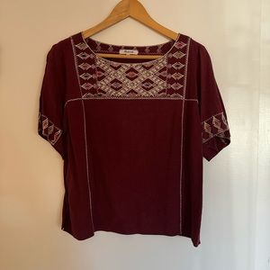 Embroidered Madewell top